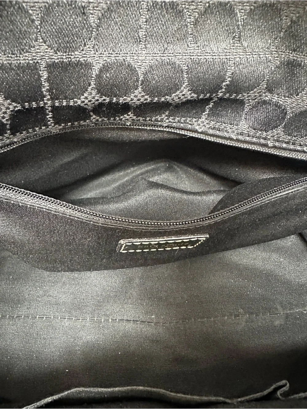 kate spade Black Shoulder Bag with Subtle Jacquard Pattern